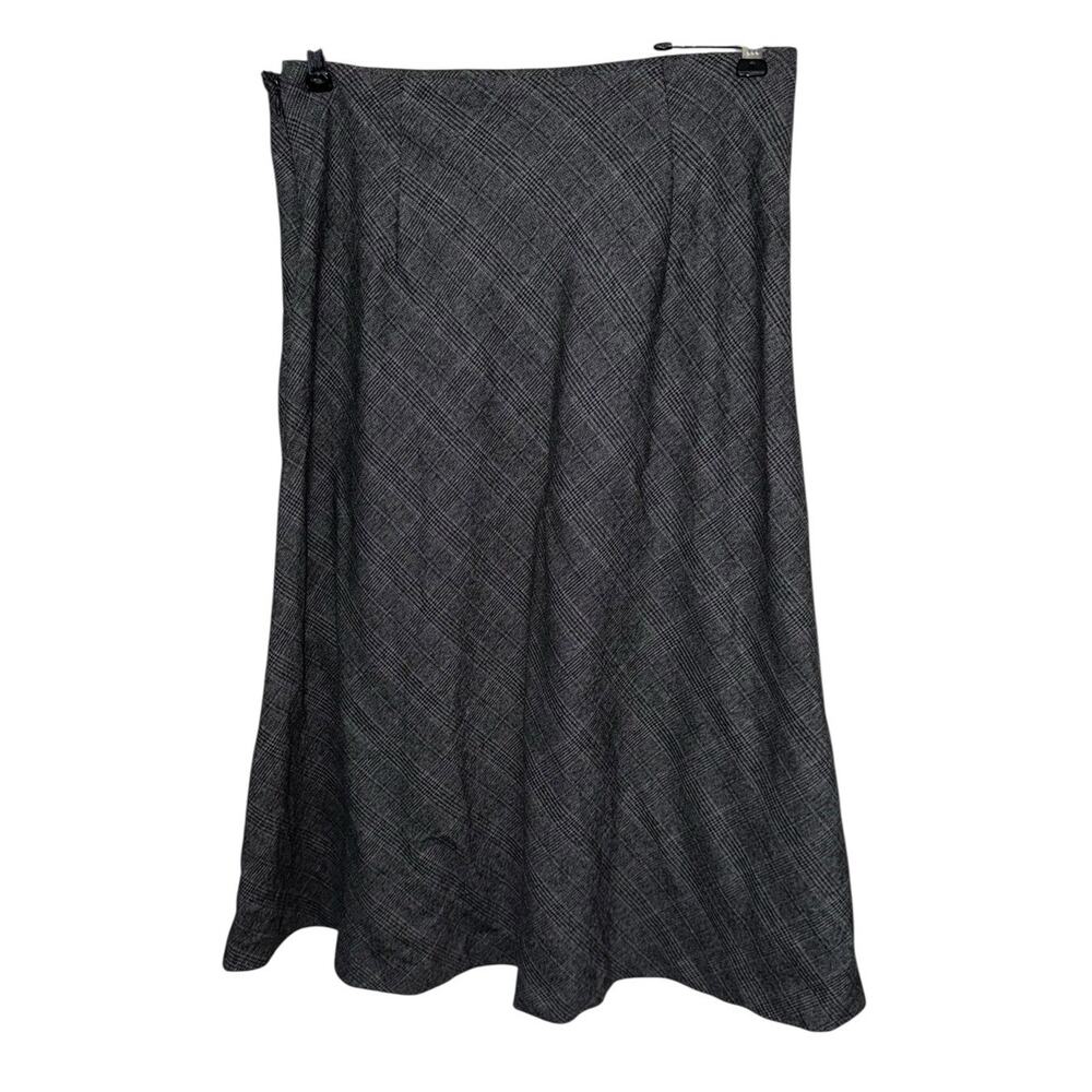 Premise Studio Women’s Skirt‎ Size 8 Black Gray Plaid A-Line Career Workwear